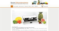 Desktop Screenshot of hauser-vakuumiersysteme.de