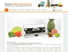 Tablet Screenshot of hauser-vakuumiersysteme.de